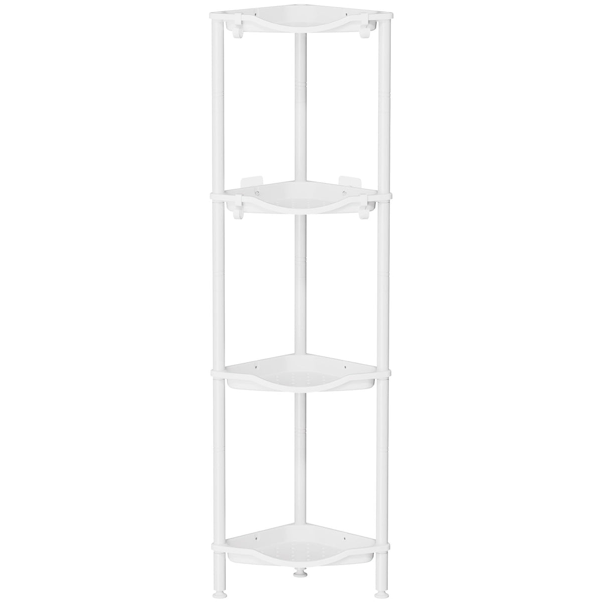 Lifewit 4 Tier Corner Shower Caddy with Hooks, Bathroom Organizer, Black