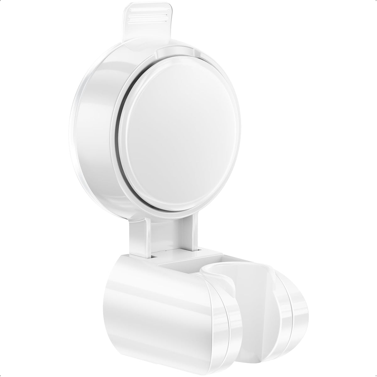 JOTPE Suction Cup Shower Head Holder, Adjustable No Drill Wall Mount Silver