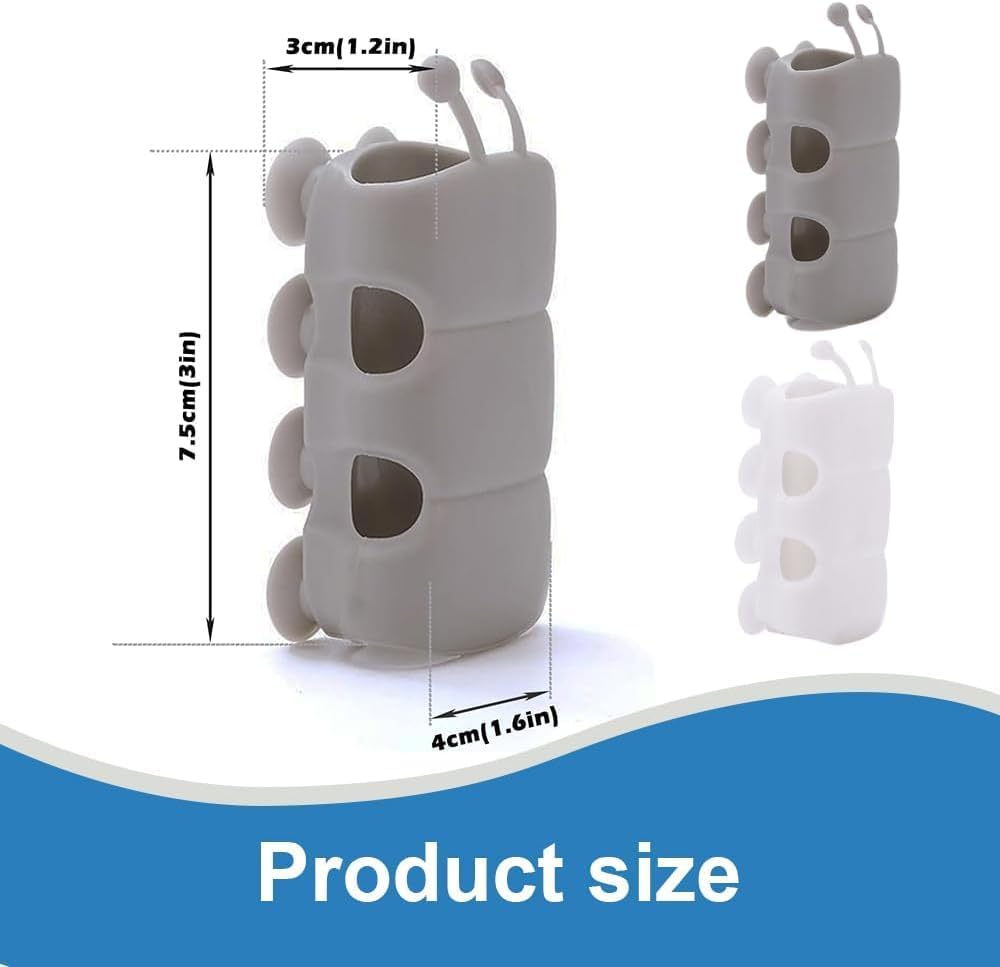 4 Pcs Silicone Shower Head Holder, Universal Relocatable Shower Head Suction Cup Holder, Wall Mount Adjustable Shower Holder for Bathroom Non Drilling