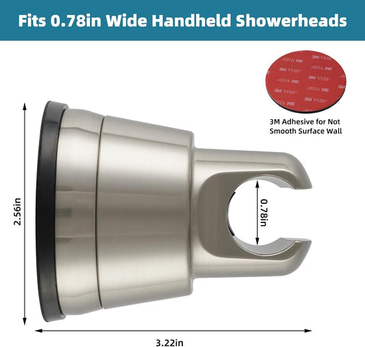 Shower Head Holder Vacuum Suction Handheld Shower Holder, Brushed Nickel