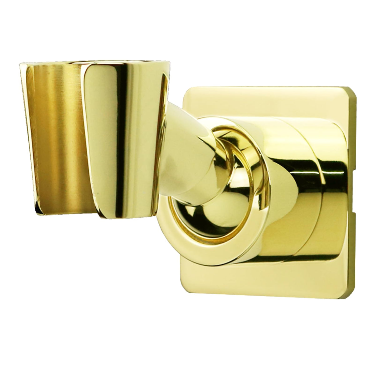 Shower Head Holder Handheld Shower Wand Bracket Adhesive Shower Wall Mount Holder Brass Shower Spray Holder Brushed Nickel, Drill Free Glue Installation