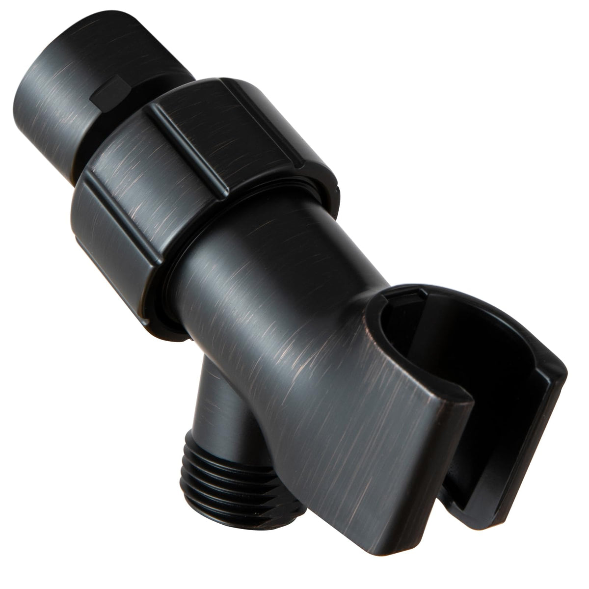 OFFO Shower Head Holder with Solid Metal Ball Joint for Handheld Shower Head, Adjustable Shower Arm Mount for Connecting Shower Arm and Shower Hose, 1/2 in IPS Female Inlet and Male Outlet, Chrome
