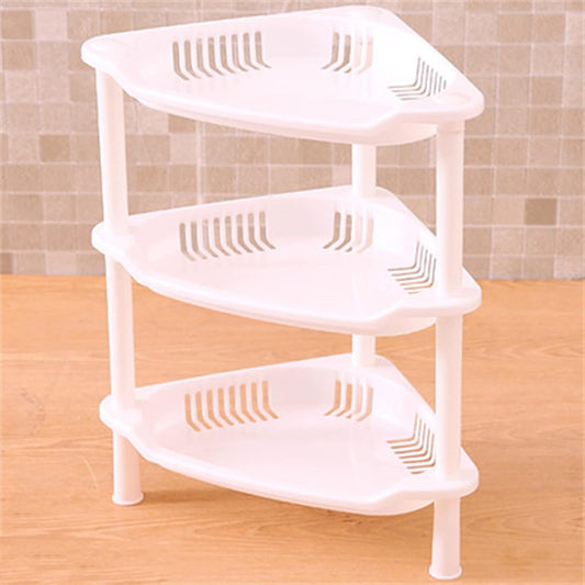 Bathroom Shelf, 3 Layers Bathroom Stand Freestanding Multipurpose Rack Organizer Detachable Shower Caddys Organizer Toilet Shelf Unit for Home (Triangle 5.8x5 Inches)