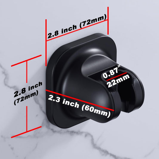 Handheld Shower Head Holder, Adhesive Showerhead Bracket, Angle Adjustable Shower Wand Holder Wall Mounted, Black