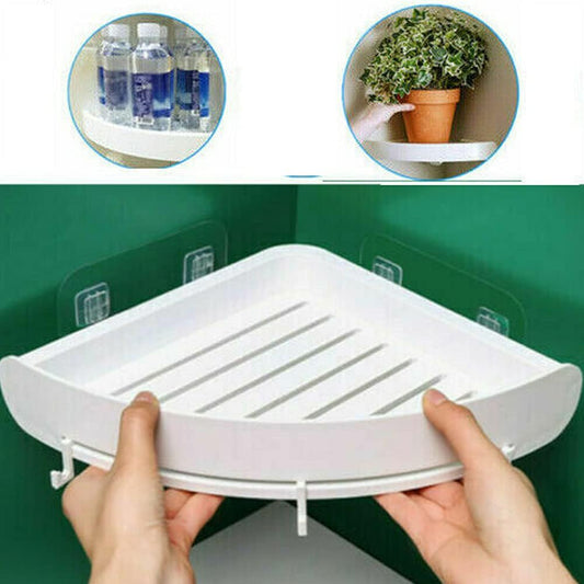 Magik 1-2Pc Triangular Shower Shelf Corner Storage Rack Bathroom Organizer Holder (1 Pack)