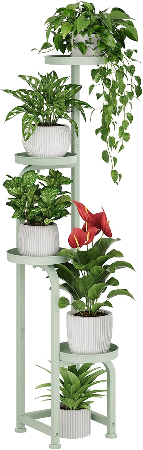 Bamworld Tall Plant Stand Indoor Outdoor 4 Tier Corner Plant Shelf