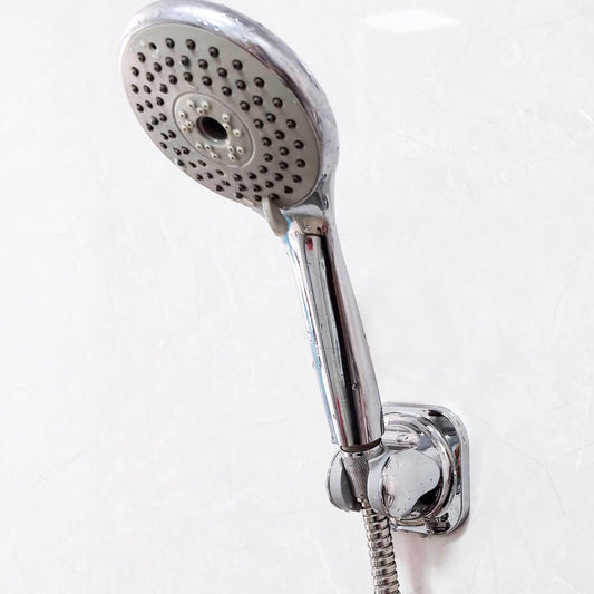 Shower Head Holder, Adjustable Handheld Shower Head Holder Adhesive or Screw Wall Mount Shower Wand Holder Waterproof by Lofekea (2 Pack, Chrome)