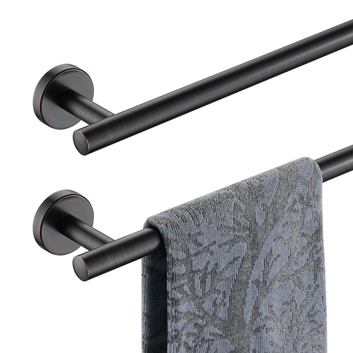 JQK Bath Towel Bar, 27 Inch 304 Stainless Steel Thicken 0.8mm Towel Rack Bathroom, Towel Holder Brushed Finished Wall Mount, Useable Length 24 Inch, TB110L24-BN