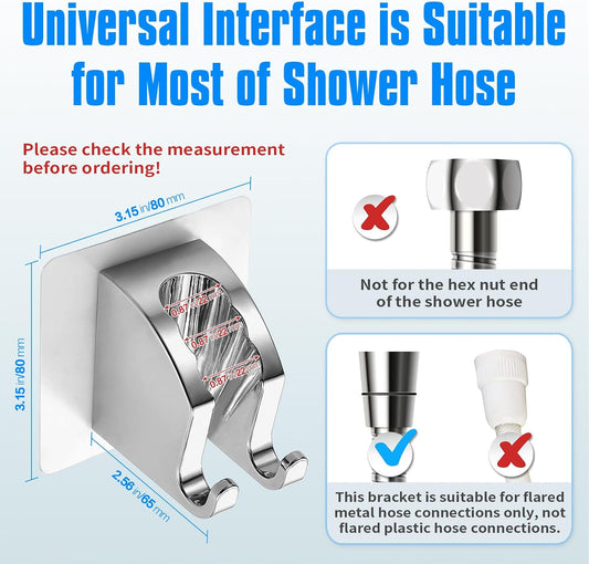 JONKEAN Chrome Shower Head Holder Adhesive 1 Pack