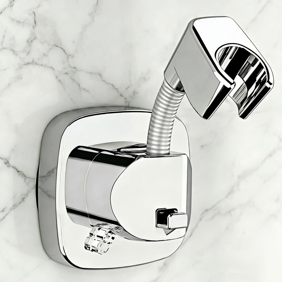 360° Swivel Shower Head Holder with Strong Suction Cup, Adjustable No Drill