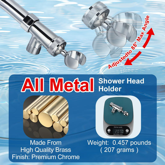 All Metal Shower Head Holder - Adjustable Showerhead Holder for Handheld