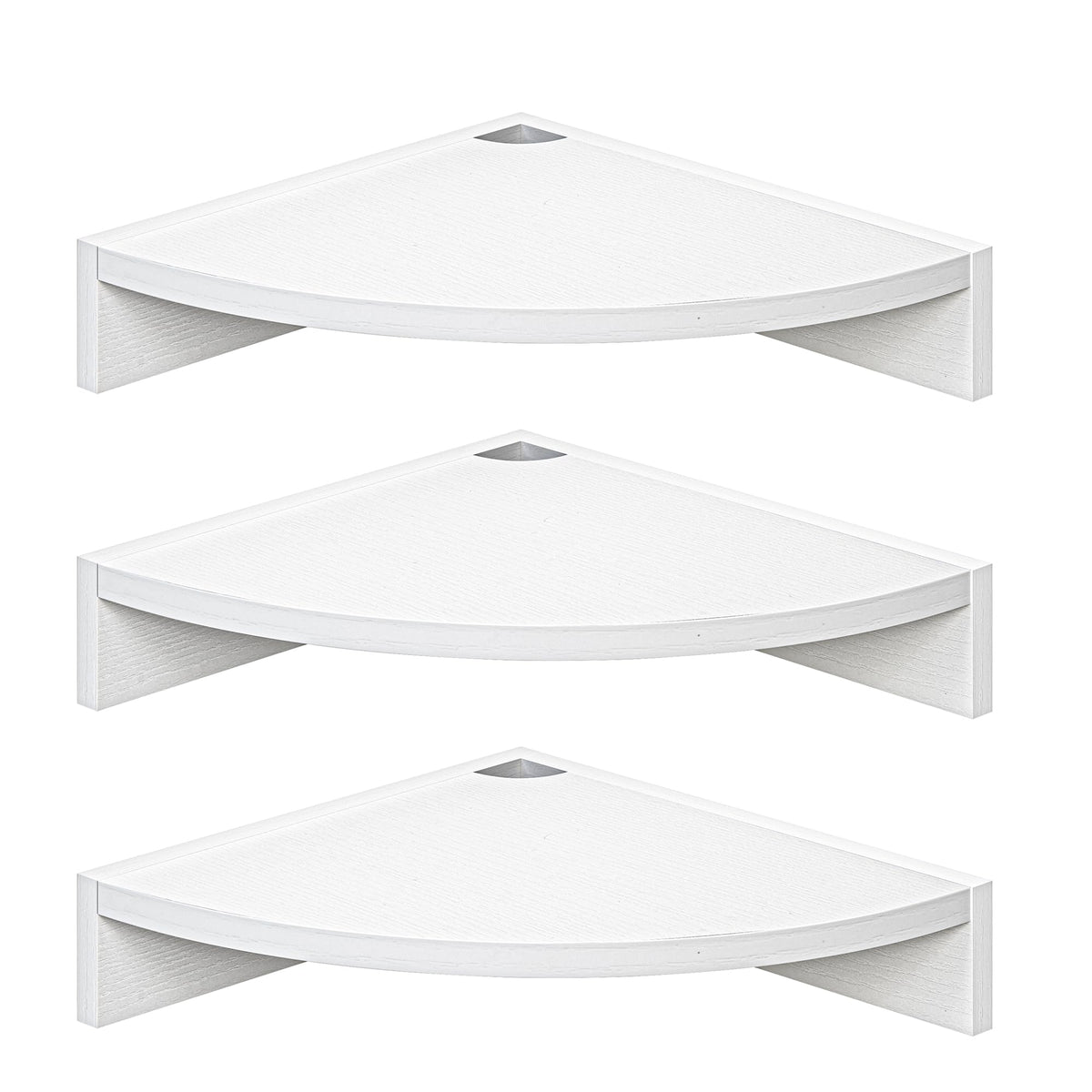 Fun Memories Corner Shelf Wall Mount, Wood Floating Corner Shelves, Corner Wall Shelf for Bedroom, Bathroom, Kitchen, Living Room (Black, 3 Pack)