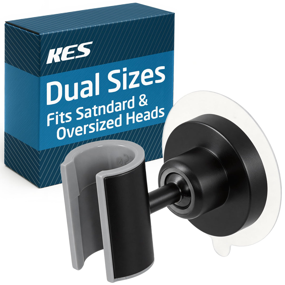 KES All Metal Shower Head Holder, Dual-Size Opening, Brushed Steel