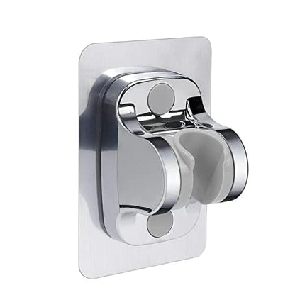 NearMoon Self Adhesive Shower Head Holder-Adjustable Handheld Shower Holder NO Drilling Wall Mount Waterproof (1 Pack, Chrome Finish)