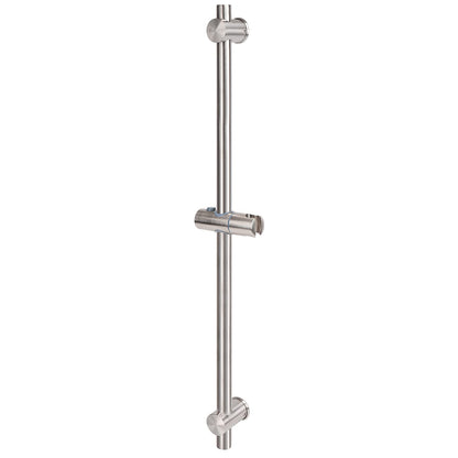 NearMoon Shower Slide Bar with Height/Angle Adjustable Handheld Shower Holder, Bathroom SUS 304 Stainless Steel Shower Head Holder for Bath (Adhesive, Brushed Nickel)