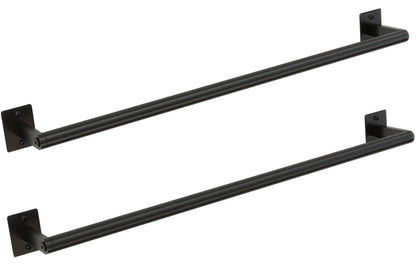2 Packs 24 Inch Bathroom Towel Bar, Matte Black Towel Racks for Bathroom, JIAPAIDUO Bathroom Towel Rack Wall Mounted, Bath Hand Towel Holder Organizer, Modern Home Decor Towel Rod