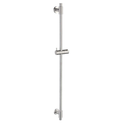 KES No Drill 30-Inch Shower Slide Bar with Adjustable Handheld Shower Head Holder, Self Adhesive, Universal Fit, SUS304 Brushed Stainless Steel Drill-Free for Bathroom, F209S78DF-BS