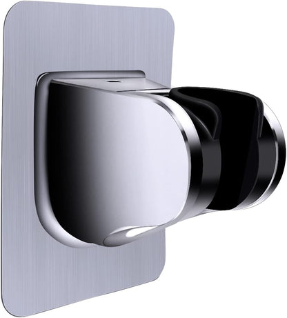 Strong Adhesive Waterproof Shower Head Stand, Self-Adhesive Holder, Adjustable Handheld, No Drilling Wall Mount, Chrome