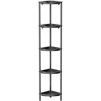 Lifewit 4 Tier Corner Shower Caddy with Hooks, Bathroom Organizer, Black