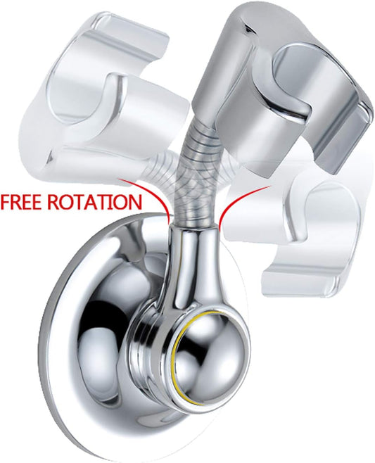Shower Head Holder Suction Cup Handheld Bracket Adjustable Height Shower Holder, Multi-Directional Removable Wall Mounted Suction Bracket