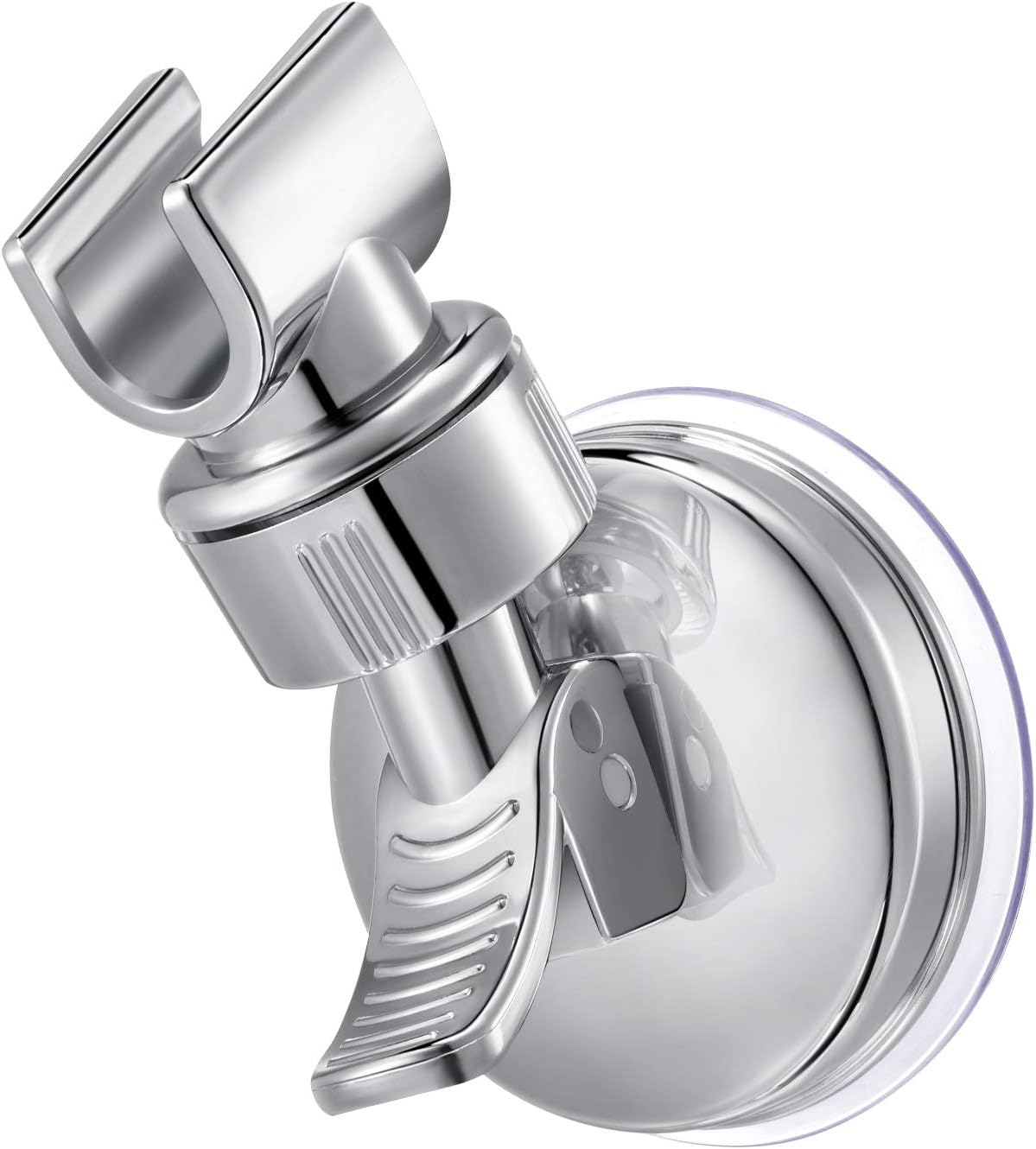 Zhehao 2 Pack Suction Cup Shower Head Holder, Adjustable, Silver Wrench