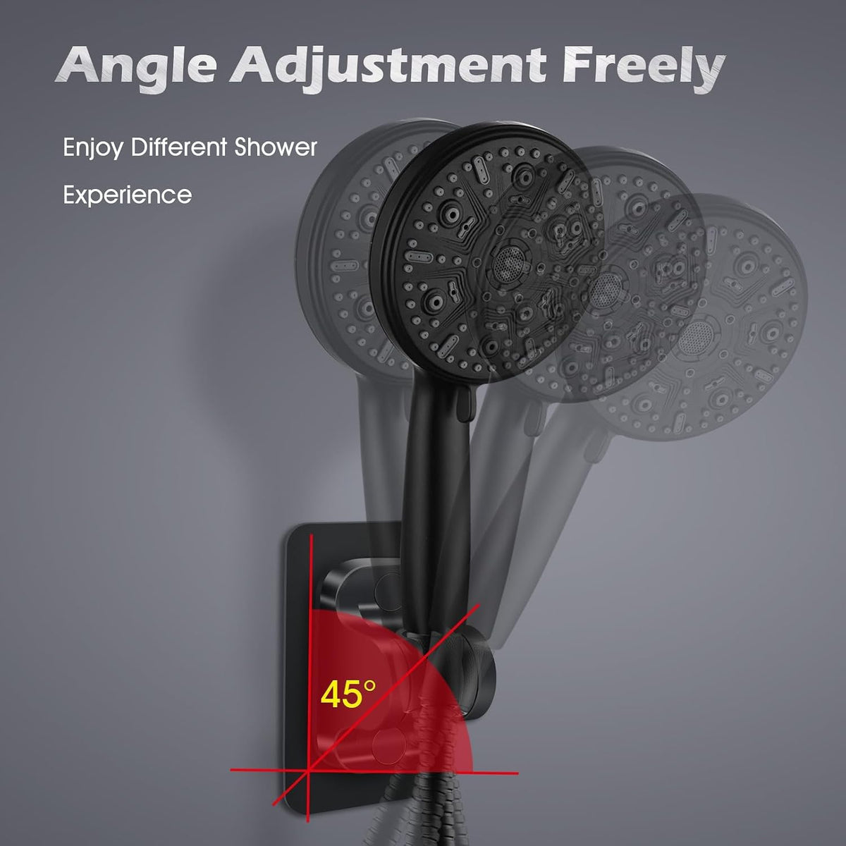 Adjustable Shower Head Holder Replacement, Strong Self Adhesive