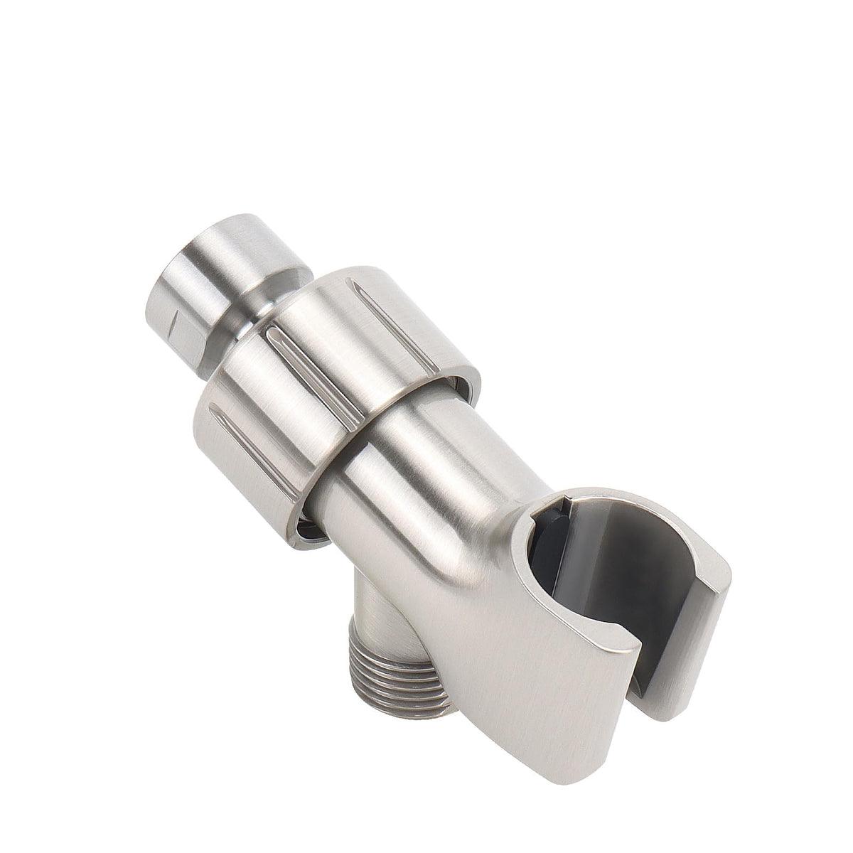 NearMoon Adjustable Shower Arm Mount- with Universal Wall Hook Bracket and Brass Pivot Ball, Shower Head Holder for Hand Held Showerheads (Chrome Finish)