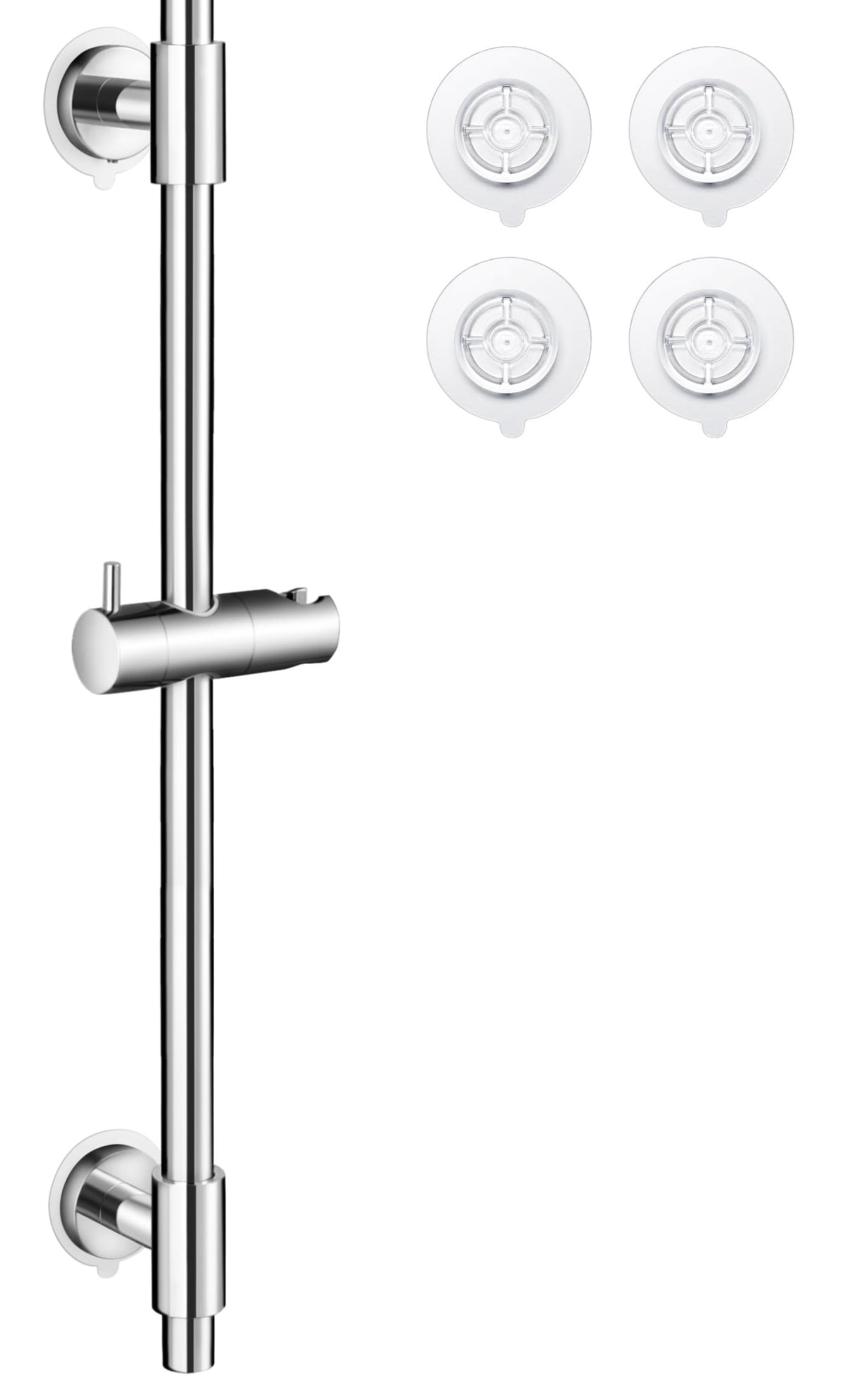KES No Drill 30-Inch Shower Slide Bar with Adjustable Handheld Shower Head Holder, Self Adhesive, Universal Fit, SUS304 Brushed Stainless Steel Drill-Free for Bathroom, F209S78DF-BS