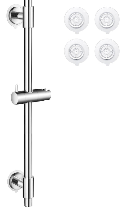 KES No Drill 30-Inch Shower Slide Bar with Adjustable Handheld Shower Head Holder, Self Adhesive, Universal Fit, SUS304 Brushed Stainless Steel Drill-Free for Bathroom, F209S78DF-BS