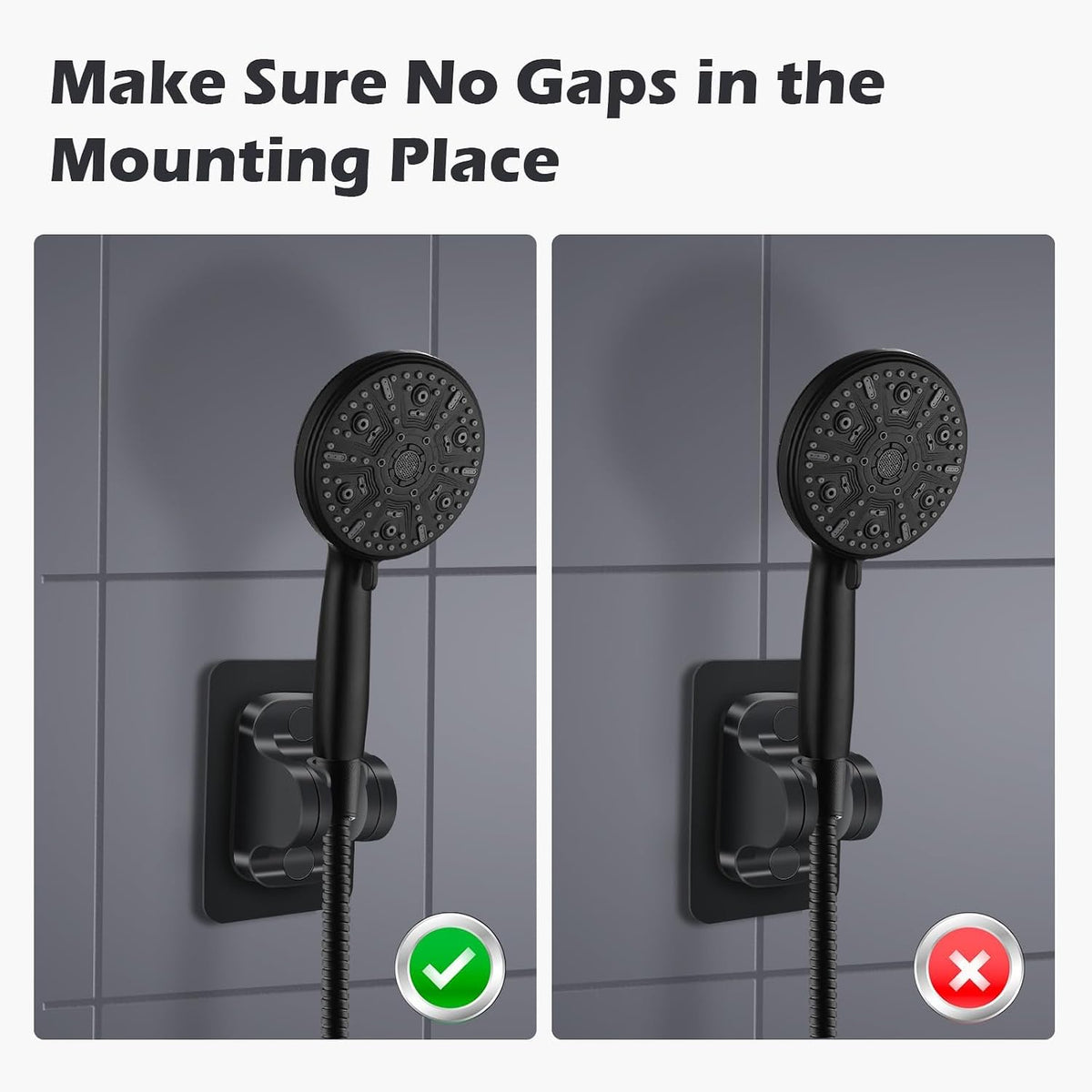 Adjustable Shower Head Holder Replacement, Strong Self Adhesive