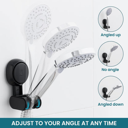 TAILI Shower Head Holder Suction,Adjustable Height & Angle,Universal,Black