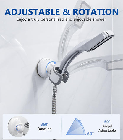 Adjustable Suction Cup Shower Head Holder RV & Renter Friendly.