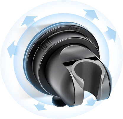 Shower Head Holder Suction, Black Removable Adjustable No-Drill