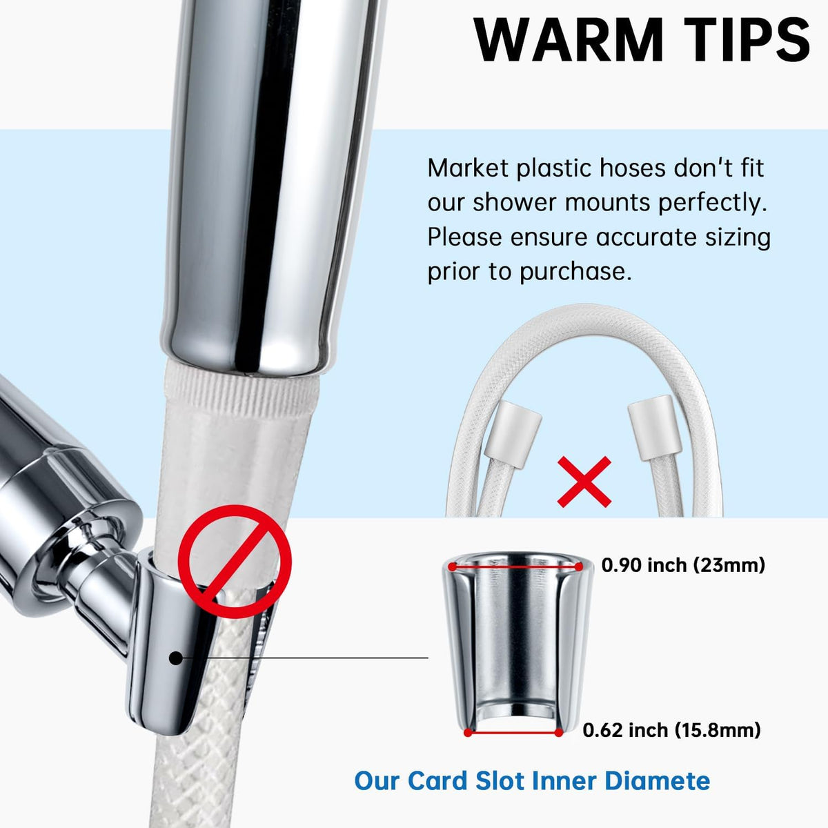 G-Promise Metal Shower Head Holder for HandHeld(Chrome)