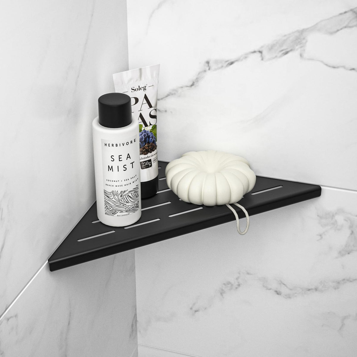 Corner Shower Shelf 10" Matte Black