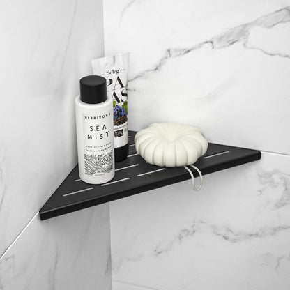 Corner Shower Shelf 10" Matte Black