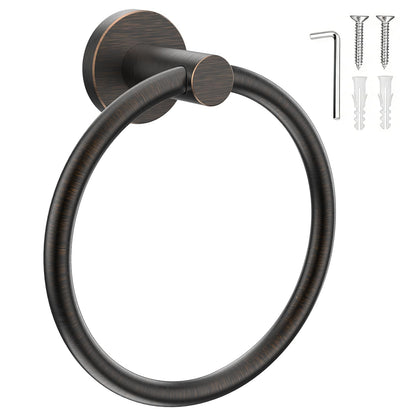 SetSail Towel Holder for Bathroom Wall Matte Black Towel Ring