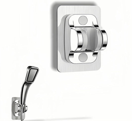Shower Head Bracket wall Mounted - Heavy-Duty drillless Adjustable Handheld Shower Bracket | Strong Adhesive Installation Suitable for bathrooms, RVs, and Public Showers | Anti Rust ABS, Fix Firmly