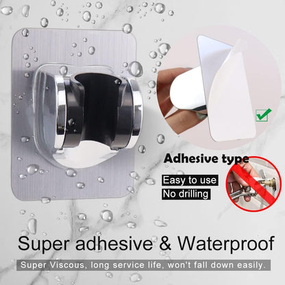 2 Pcs Adjustable Suction Cup Shower Head Holder Removable No Drill for Bath