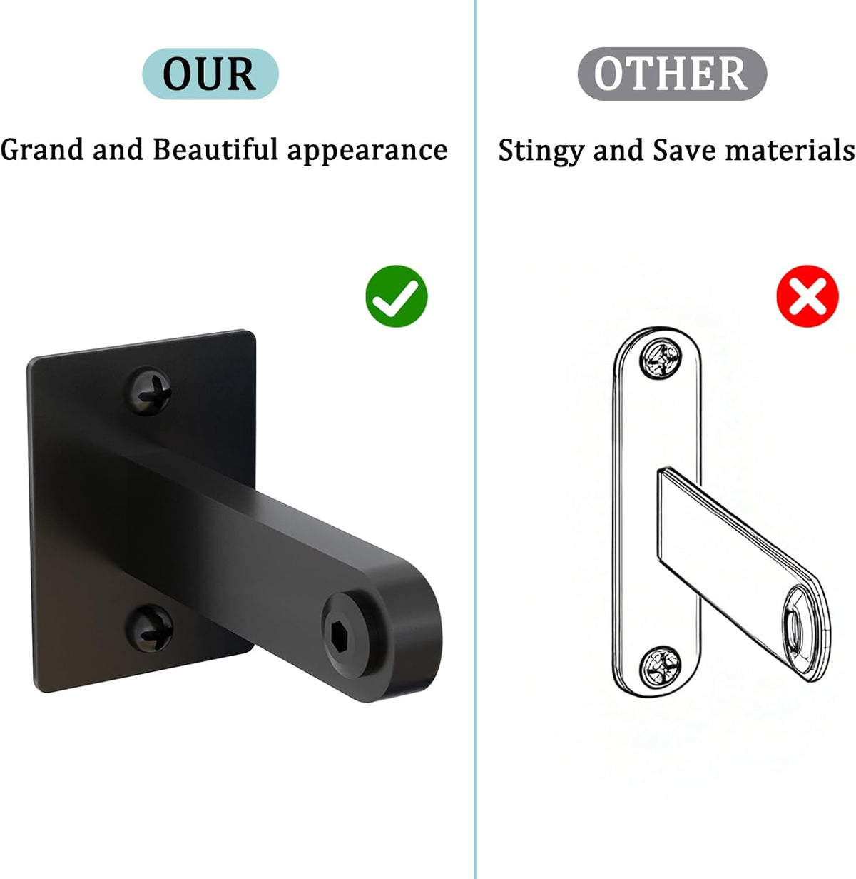 2 Packs 24 Inch Bathroom Towel Bar, Matte Black Towel Racks for Bathroom, JIAPAIDUO Bathroom Towel Rack Wall Mounted, Bath Hand Towel Holder Organizer, Modern Home Decor Towel Rod