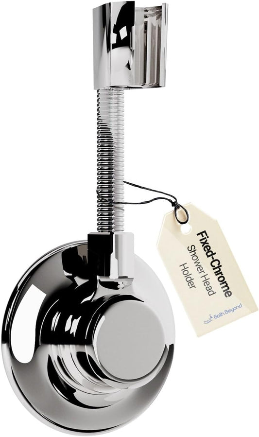 Shower Head Holder for Handheld Shower, Adhesive Wall Mount, Chrome