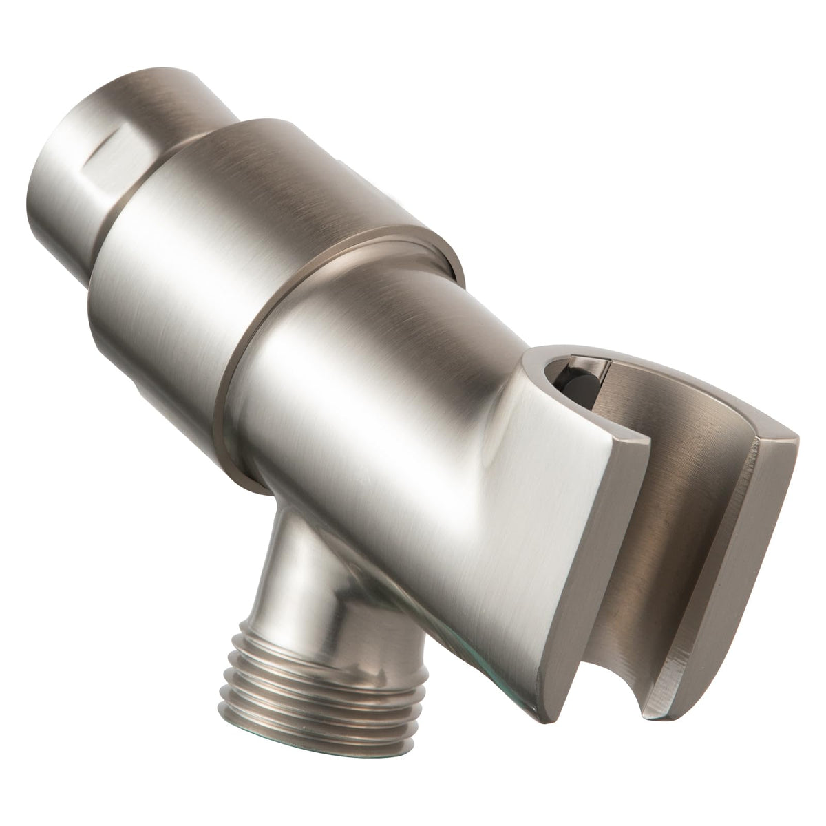 OFFO Shower Head Holder for Handheld Shower Head, Adjustable Shower Arm Mount for Connecting Shower Arm and Shower Hose, 1/2 Inch IPS Female Inlet and Male Outlet, Chrome Finish