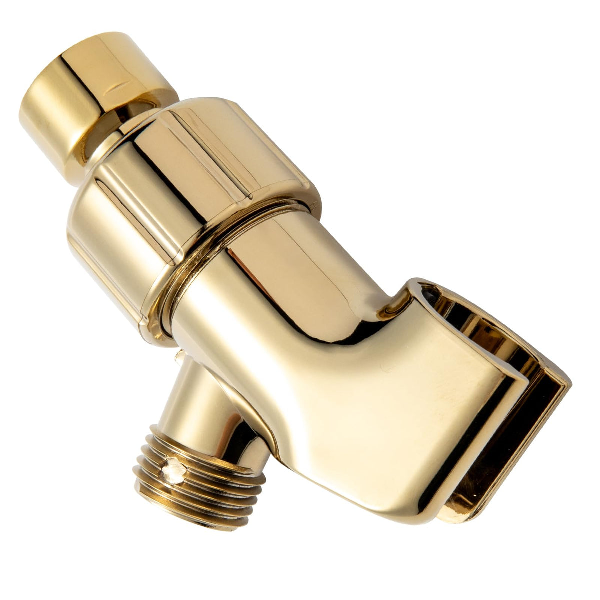 OFFO Shower Head Holder for Handheld Shower Head, Adjustable Shower Arm Mount for Connecting Shower Arm and Shower Hose, 1/2 Inch IPS Female Inlet and Male Outlet, Chrome Finish