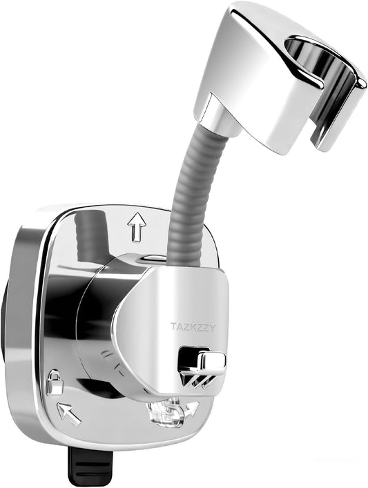 360° Swivel Head Suction Cup Shower Head Holder for Handheld Shower, Silver
