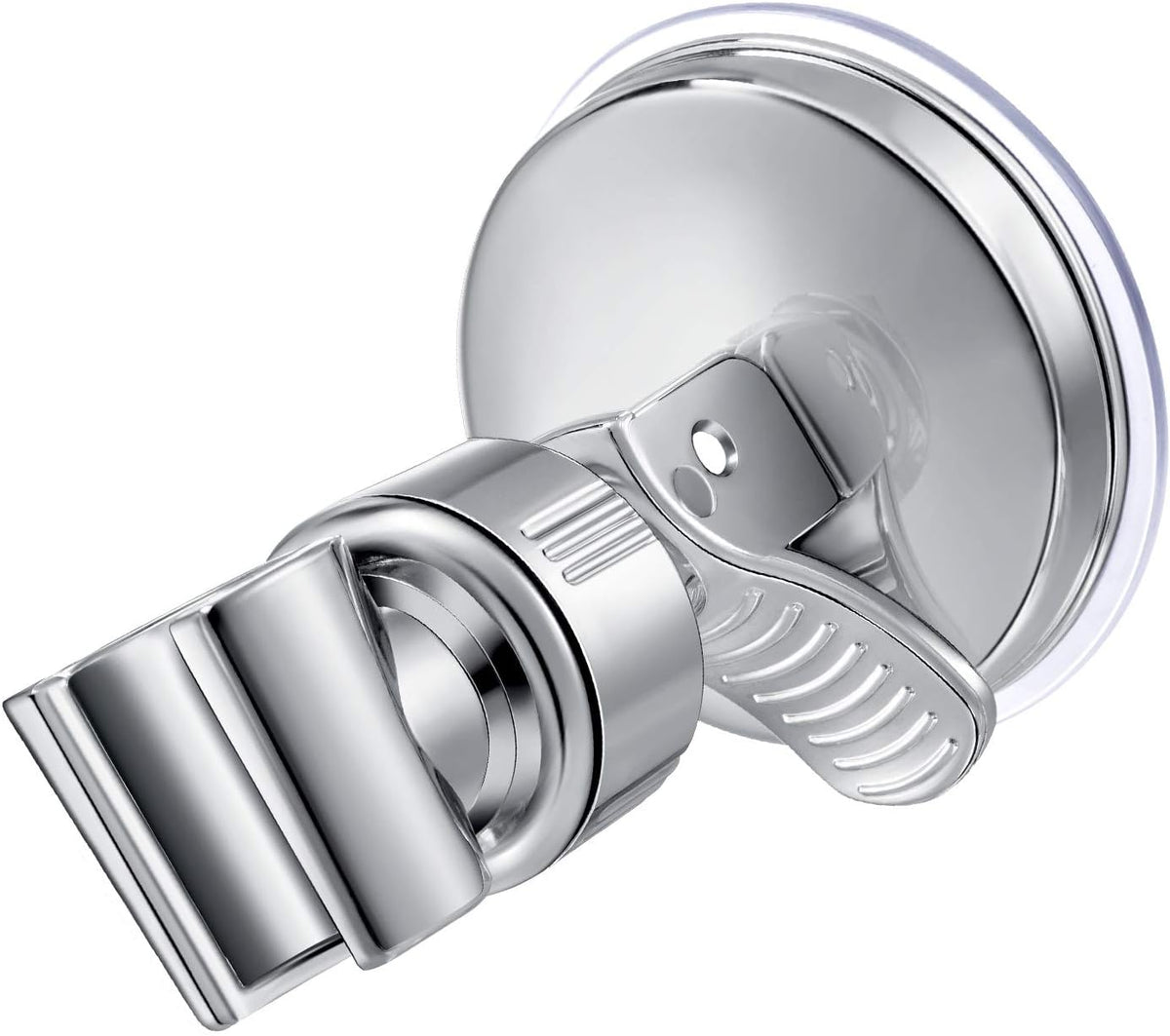 Zhehao 2 Pack Suction Cup Shower Head Holder, Adjustable, Silver Wrench