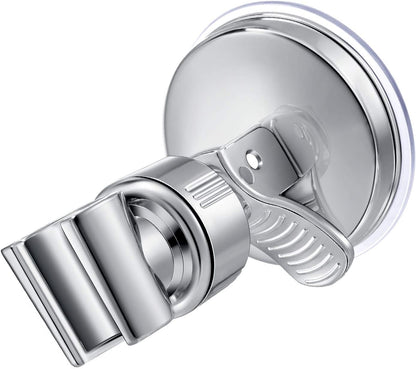 Zhehao 2 Pack Suction Cup Shower Head Holder, Adjustable, Silver Wrench