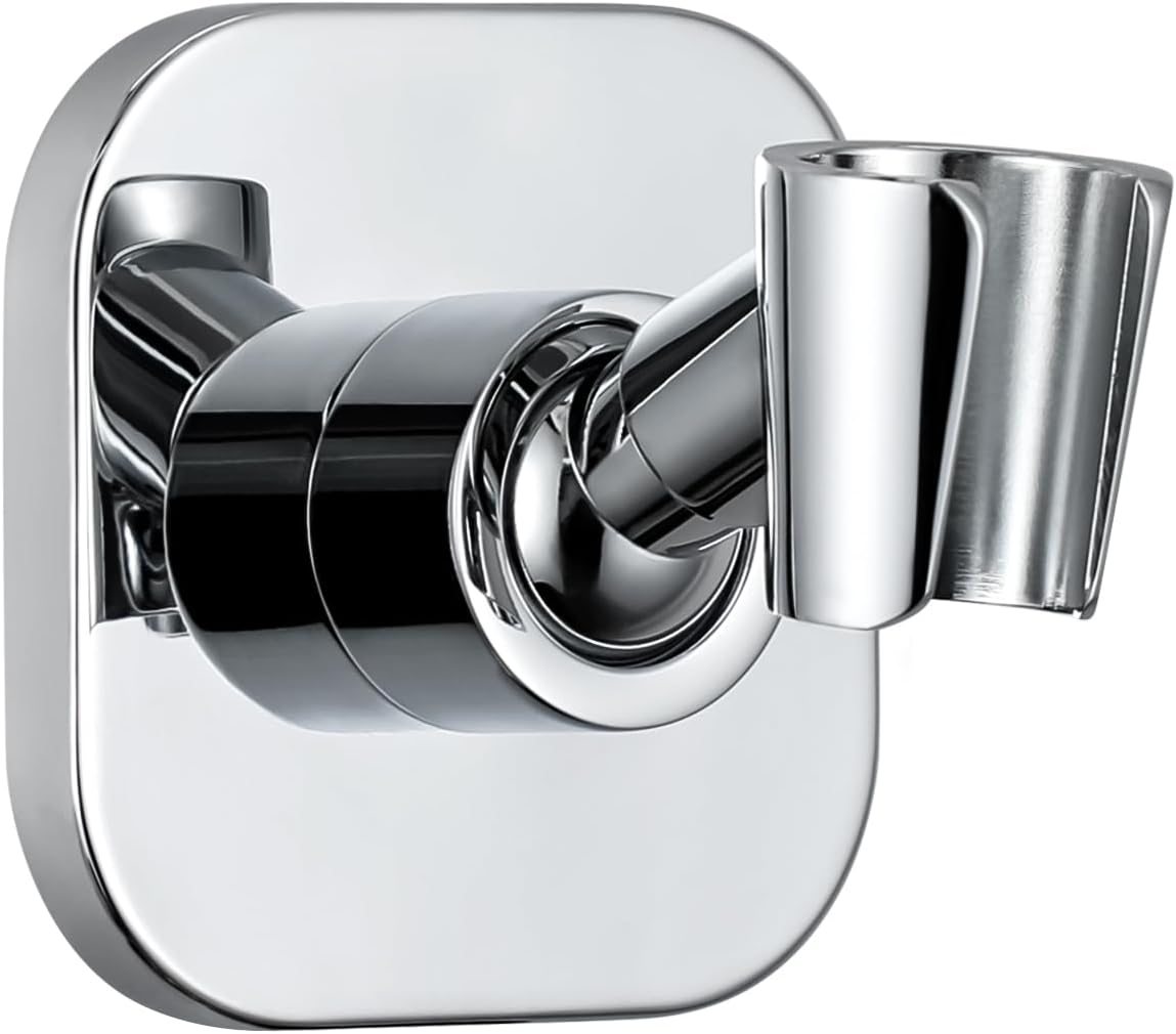 G-Promise Metal Handheld Shower Head Holder, No-Drill Install (Chrome)