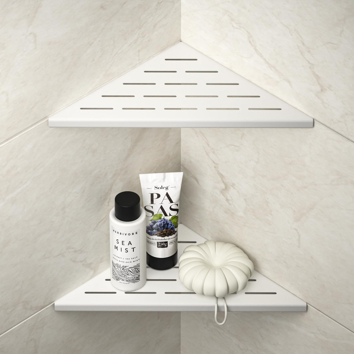 Corner Shower Shelf 10" Matte Black