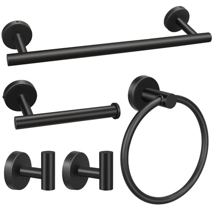 10pcs Matte Black Bathroom Hardware Set