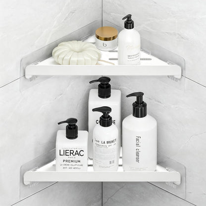Fikoksol Shower Caddy Storage, Triangle Corner Shelf with Adhesive Hook